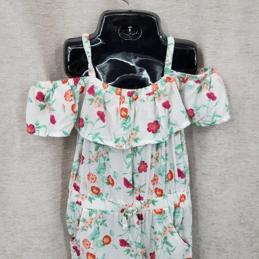 Old Navy Girls Floral Off Shoulder Kids Jumpsuit